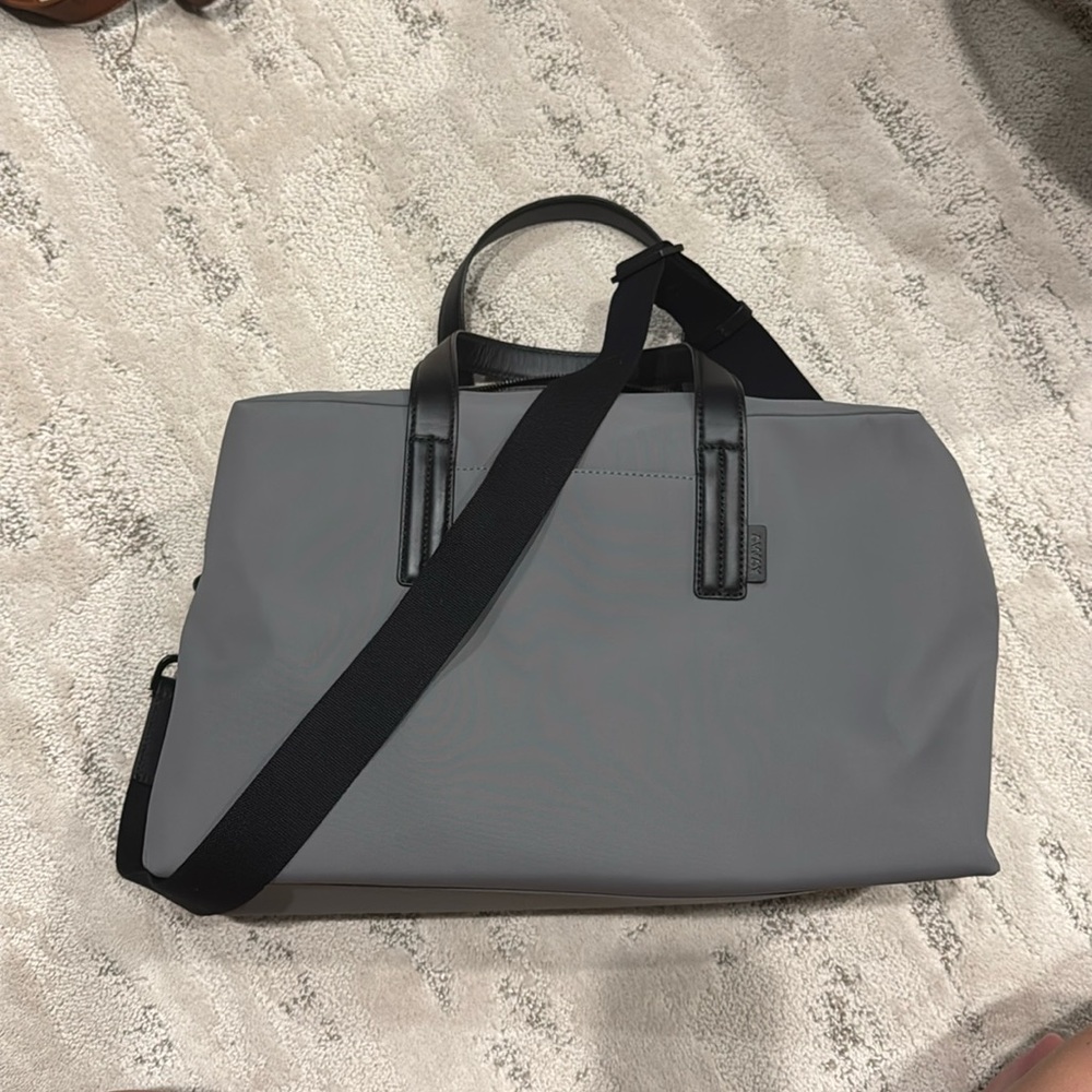 Away Gray Tote Bag with Black Accents
